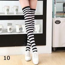 Load image into Gallery viewer, 22 Colors Sweet Cute Girls Over Knee Long Printed Thigh High Cotton Socks Plus Size Over knee Socks for Women