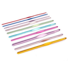 Load image into Gallery viewer, 22-Piece: Aluminum Multi-Color Crochet Hook Needles