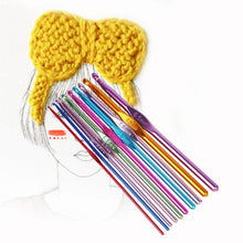 Load image into Gallery viewer, 22-Piece: Aluminum Multi-Color Crochet Hook Needles