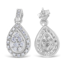 Load image into Gallery viewer, 10k White Gold Round Cut Diamond Earrings (0.75 cttw, H-I Color, I1-I2 Clarity)