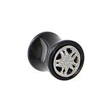将图片加载到图库查看器,Black Acrylic STAR WHEEL FRAME Saddle Plug 00G to 20mm