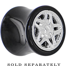 将图片加载到图库查看器,Black Acrylic STAR WHEEL FRAME Saddle Plug 00G to 20mm