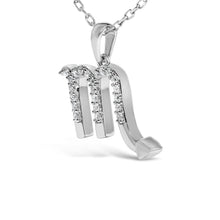 Load image into Gallery viewer, Sterling Silver 1/7 Cttw Diamond Scorpio Zodiac Pendant Necklace