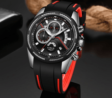 Load image into Gallery viewer, Men's Waterproof Modern Watch With Rubber Straps Multifunction Watches Unique Design Perfect Gift