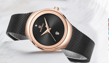 Load image into Gallery viewer, Women's Elegant Stainless Steel Watch With Braided Steel Bracelet Excellent Background Waterproof Wristwatch Unique Design Perfect Gift