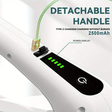 Load image into Gallery viewer, Electric Rotary Scrubber with Replaceable 8 Brush Heads and Adjustable Extension Handle