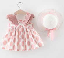 Load image into Gallery viewer, Luxury Handmade Elegant Modern Newborn Baby Girl Birthday & Princess Baby Dress With Hat
