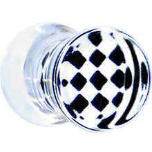 将图片加载到图库查看器,Black and White Checker Inlayed Saddle Plug 2G to 20mm