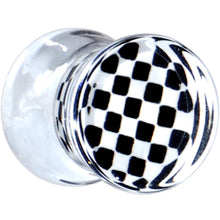 将图片加载到图库查看器,Black and White Checker Inlayed Saddle Plug 2G to 20mm