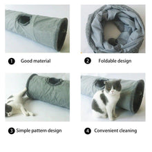 将图片加载到图库查看器,2/3/4/5 Holes Pet Cat Tunnel Toys Foldable Pet Cat Kitty Training Interactive Fun Toy For Cats Rabbit Animal Play Tunnel Tube For Cats Tunnels for Indoor Cats Cat Tube Collapsible 3 Way Pet Tunnel Great Toy for Cats