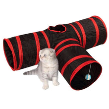 将图片加载到图库查看器,2/3/4/5 Holes Pet Cat Tunnel Toys Foldable Pet Cat Kitty Training Interactive Fun Toy For Cats Rabbit Animal Play Tunnel Tube For Cats Tunnels for Indoor Cats Cat Tube Collapsible 3 Way Pet Tunnel Great Toy for Cats