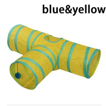 将图片加载到图库查看器,2/3/4/5 Holes Pet Cat Tunnel Toys Foldable Pet Cat Kitty Training Interactive Fun Toy For Cats Rabbit Animal Play Tunnel Tube For Cats Tunnels for Indoor Cats Cat Tube Collapsible 3 Way Pet Tunnel Great Toy for Cats
