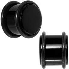 Load image into Gallery viewer, 9/16 Black Acrylic Straight Plug Pair