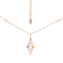 Load image into Gallery viewer, 14K Yellow Gold 1/4 Cttw Diamond Double Triangle Geometric 18" Pendant Necklace (G-H Color, SI1-SI2 Clarity)
