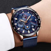 Load image into Gallery viewer, Men's Sports Waterproof Watch With Stainless Steel Bracelet Unique Design Perfect Gift For Your Man
