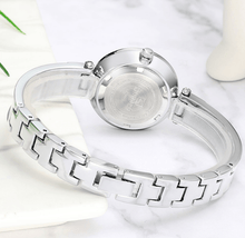 Load image into Gallery viewer, Womens Elegant Stainless Steel Watch With Ceramic Bracelet In Shimmering Marble Colors