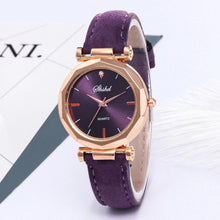 将图片加载到图库查看器,Women Watch Rhinestone Fashion Exquisite Women Leather Casual Watch Luxury Analog Quartz Crystal Wristwatch Bracelet Watch For Women and Girls