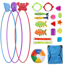 Load image into Gallery viewer, 24-Pieces: Diving Toys Swimming Pool for Aged 3+ Years Old