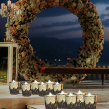 将图片加载到图库查看器,24-Pieces Gold Votive Tealights Candle Holder Mercury Glass