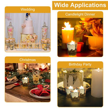 将图片加载到图库查看器,24-Pieces Gold Votive Tealights Candle Holder Mercury Glass