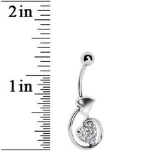 Load image into Gallery viewer, Clear Paved Journey of the Heart Belly Ring