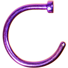 Load image into Gallery viewer, 18G 5/16 Purple Anodized Titanium Nose Hoop