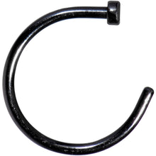 Load image into Gallery viewer, 18G 3/8 Black Anodized Titanium Nose Hoop