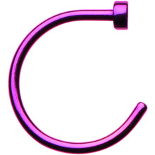 Load image into Gallery viewer, 20G 5/16 Purple Anodized Titanium Nose Hoop