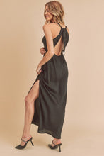Load image into Gallery viewer, Ruched Side Slit Cutout Back Maxi Cami Dress For Women β Elegant, Romantic & Alluring with Flattering Fit and Glamorous Details