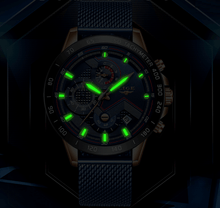 Load image into Gallery viewer, Men's Sports Waterproof Watch With Stainless Steel Bracelet Unique Design Perfect Gift For Your Man
