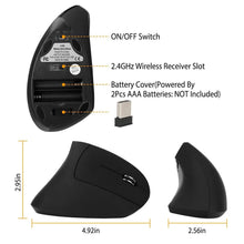 将图片加载到图库查看器,2.4G Wireless Vertical Mouse Ergonomic Optical Mice