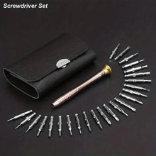 Load image into Gallery viewer, 25-Piece Set: Precision Tool Repair Kit with Leather Case