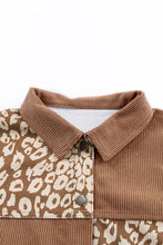Load image into Gallery viewer, Leopard Print Drop Shoulder Jacket with Button-Up Closure Beautiful Unique Design Winter Jacket