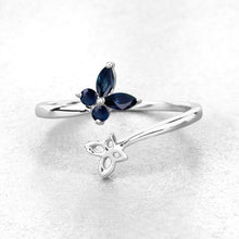 Load image into Gallery viewer, 0.26 Carat Genuine Blue Sapphire .925 Sterling Silver Ring