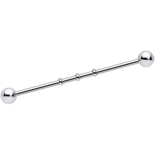 Load image into Gallery viewer, Surgical Steel Notched Industrial Barbell Earring