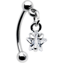 将图片加载到图库查看器,Top Down Clear Gem Dangle Star Eyebrow Ring