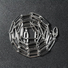 Load image into Gallery viewer, 14k White Gold Bold Paperclip Chain (4.2 mm)