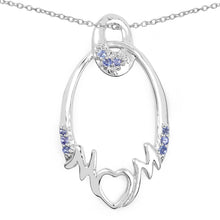 Load image into Gallery viewer, 0.18 Carat Genuine Tanzanite .925 Sterling Silver Pendant