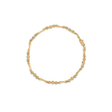 Load image into Gallery viewer, 10k Gold 1/3 Cttw Diamond Miracle Set Alternating Bar and Link Bracelet (I-J Color, I1-I2 Clarity) - 7.75" Inches