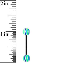 Load image into Gallery viewer, Baby Blue Lime HYPNOTIC Barbell Tongue Ring