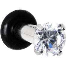 Load image into Gallery viewer, 8G Stainless Steel Clear Cubic Zirconia Single Flare Plug Set