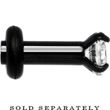 Load image into Gallery viewer, 10G Black Clear Cubic Zirconia Plug