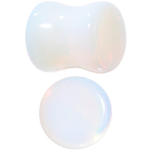 Load image into Gallery viewer, 00G Natural Opalite Stone Saddle Plug Set