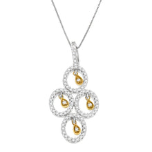 Load image into Gallery viewer, 14K Two- Toned Gold 2/5 cttw Round Diamond Pendant Necklace (H-I, I1-I2)