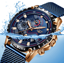 Load image into Gallery viewer, Men's Sports Waterproof Watch With Stainless Steel Bracelet Unique Design Perfect Gift For Your Man