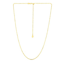 Load image into Gallery viewer, 14k Yellow Gold Adjustable Sparkle Chain 1.5mm