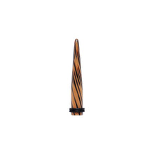 Load image into Gallery viewer, Black Brown Animal Print Acrylic Taper 2G to 00G