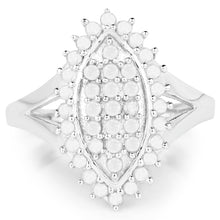 Load image into Gallery viewer, 0.62 Carat Genuine White Diamond .925 Sterling Silver Ring