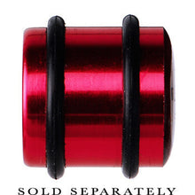 Load image into Gallery viewer, 16mm Red Anodized Titanium Blinking Plug