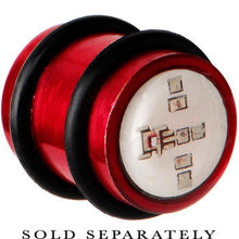 Load image into Gallery viewer, 14mm Red Anodized Titanium Blinking Plug